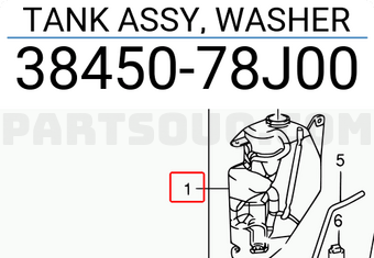 Suzuki 3845078J00 TANK ASSY, WASHER