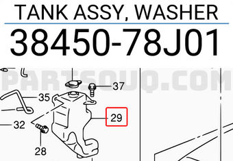 Suzuki 3845078J01 TANK ASSY, WASHER
