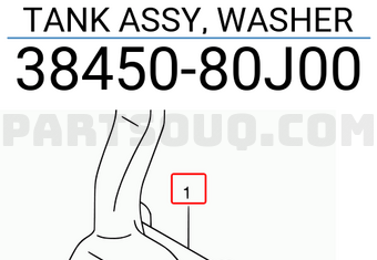 Suzuki 3845080J00 TANK ASSY, WASHER