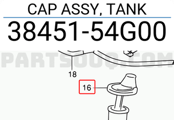 Suzuki 3845154G00 CAP ASSY, TANK