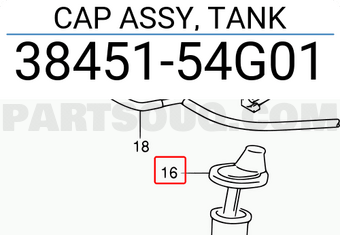 Suzuki 3845154G01 CAP ASSY, TANK
