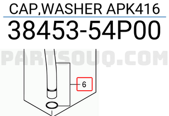 Suzuki 3845354P00 CAP,WASHER APK416