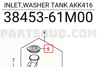 Suzuki 3845361M00 INLET,WASHER TANK AKK416