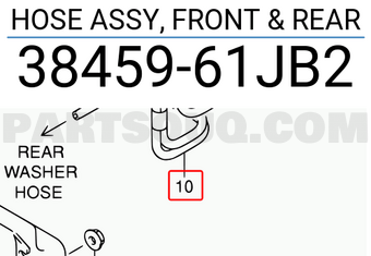Suzuki 3845961JB2 HOSE ASSY, FRONT & REAR