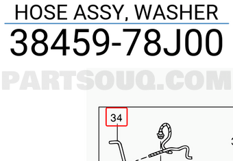 Suzuki 3845978J00 HOSE ASSY, WASHER