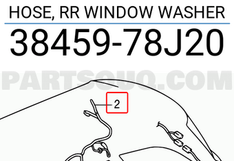 Suzuki 3845978J20 HOSE, RR WINDOW WASHER