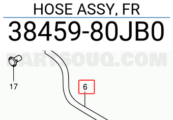 Suzuki 3845980JB0 HOSE ASSY, FR