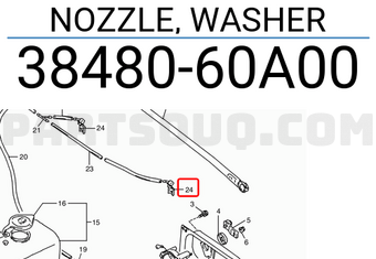 Suzuki 3848060A00 NOZZLE, WASHER