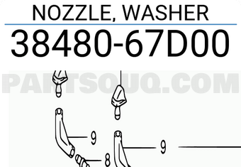 Suzuki 3848067D00 NOZZLE, WASHER
