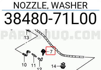 Suzuki 3848071L00 NOZZLE, WASHER
