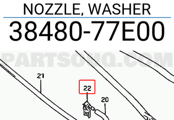 Suzuki 3848077E00 NOZZLE, WASHER
