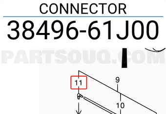 Suzuki 3849661J00 CONNECTOR