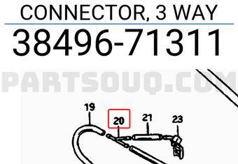 Suzuki 3849671311 CONNECTOR, 3 WAY