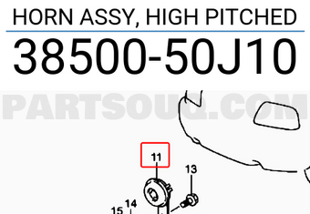 Suzuki 3850050J10 HORN ASSY, HIGH PITCHED