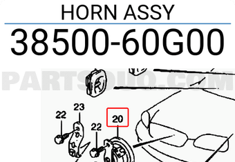 Suzuki 3850060G00 HORN ASSY