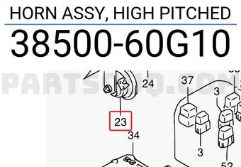 Suzuki 3850060G10 HORN ASSY, HIGH PITCHED