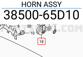 Suzuki 3850065D10 HORN ASSY