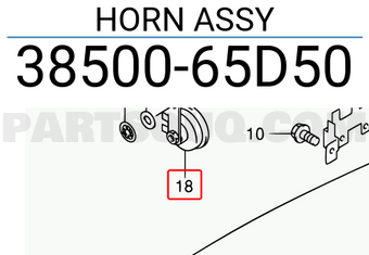 Suzuki 3850065D50 HORN ASSY