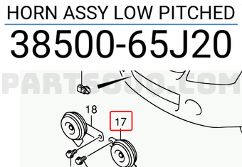 Suzuki 3850065J20 HORN ASSY LOW PITCHED