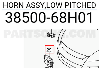 Suzuki 3850068H01 HORN ASSY,LOW PITCHED
