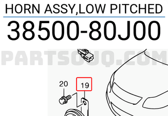 Suzuki 3850080J00 HORN ASSY,LOW PITCHED