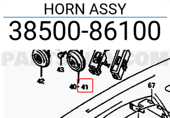 Suzuki 3850086100 HORN ASSY