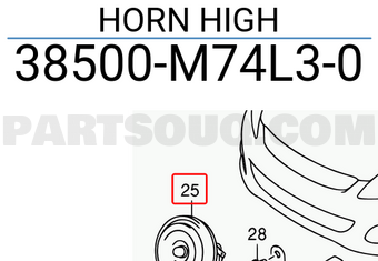 Suzuki 38500M74L30 HORN HIGH