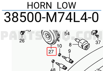 Suzuki 38500M74L40 HORN LOW