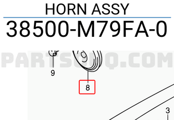 Suzuki 38500M79FA0 HORN ASSY
