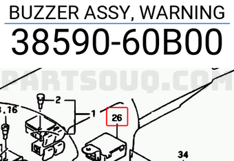Suzuki 3859060B00 BUZZER ASSY, WARNING