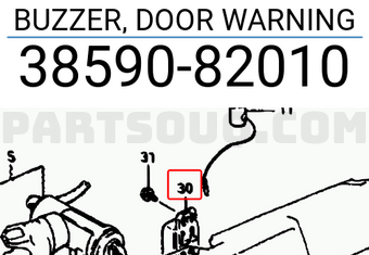 Suzuki 3859082010 BUZZER, DOOR WARNING