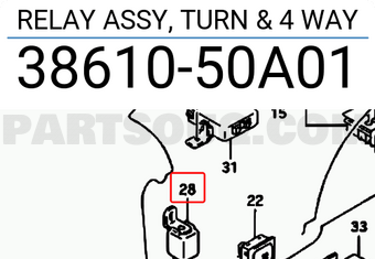 Suzuki 3861050A01 RELAY ASSY, TURN & 4 WAY