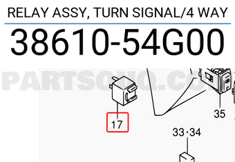 Suzuki 3861054G00 RELAY ASSY, TURN SIGNAL/4 WAY