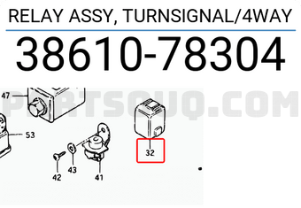 Suzuki 3861078304 RELAY ASSY, TURNSIGNAL/4WAY