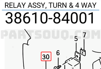 Suzuki 3861084001 RELAY ASSY, TURN & 4 WAY
