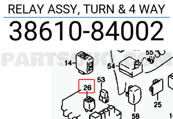 Suzuki 3861084002 RELAY ASSY, TURN & 4 WAY