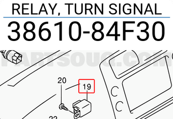 Suzuki 3861084F30 RELAY, TURN SIGNAL