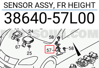 Suzuki 3864057L00 SENSOR ASSY, FR HEIGHT