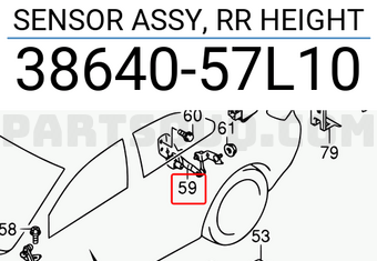 Suzuki 3864057L10 SENSOR ASSY, RR HEIGHT