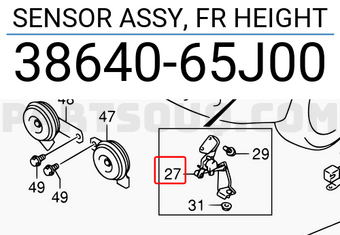 Suzuki 3864065J00 SENSOR ASSY, FR HEIGHT