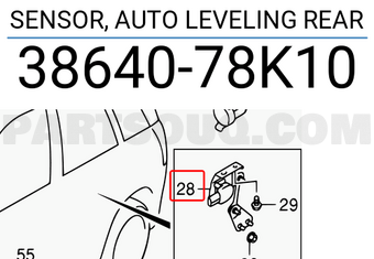 Suzuki 3864078K10 SENSOR, AUTO LEVELING REAR