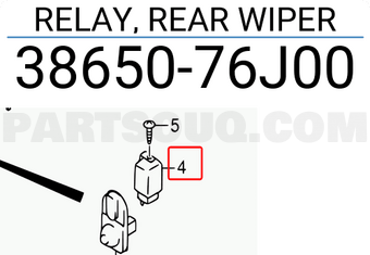 Suzuki 3865076J00 RELAY, REAR WIPER