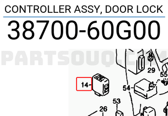 Suzuki 3870060G00 CONTROLLER ASSY, DOOR LOCK