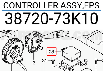 Suzuki 3872073K10 CONTROLLER ASSY,EPS