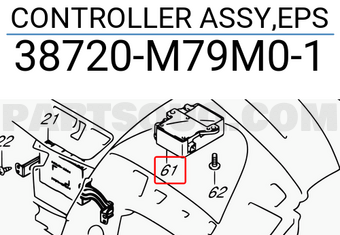 Suzuki 38720M79M01 CONTROLLER ASSY,EPS