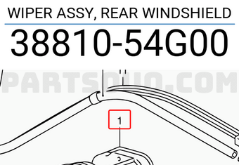 Suzuki 3881054G00 WIPER ASSY, REAR WINDSHIELD