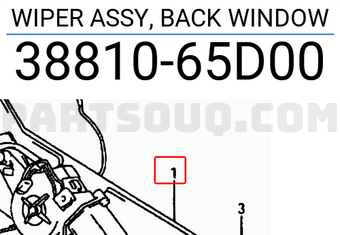 Suzuki 3881065D00 WIPER ASSY, BACK WINDOW