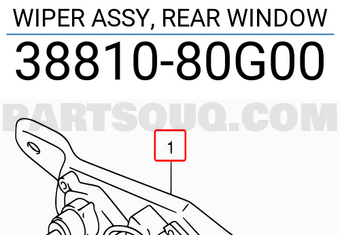 Suzuki 3881080G00 WIPER ASSY, REAR WINDOW