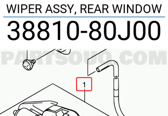 Suzuki 3881080J00 WIPER ASSY, REAR WINDOW