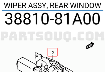 Suzuki 3881081A00 WIPER ASSY, REAR WINDOW